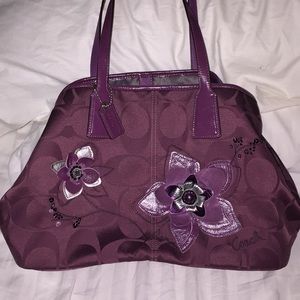 Purple coach bag